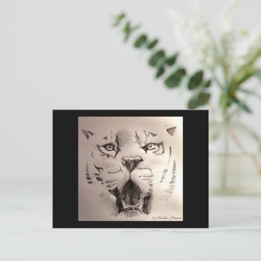 Tiger Postkarte (Stehend Vorderseite)