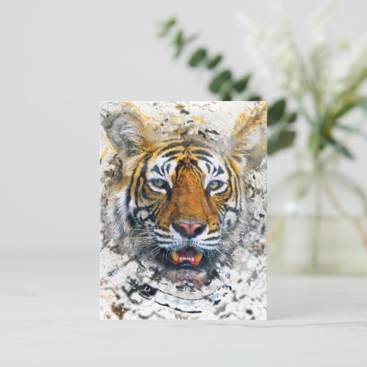 Tiger Postkarte (Stehend Vorderseite)