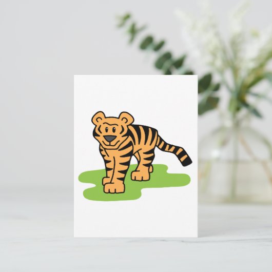 Tiger Postkarte (Stehend Vorderseite)
