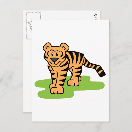 Tiger Postkarte (Vorne/Hinten)