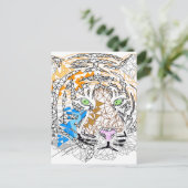 Tiger Postkarte (Stehend Vorderseite)