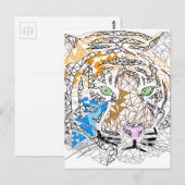 Tiger Postkarte (Vorne/Hinten)