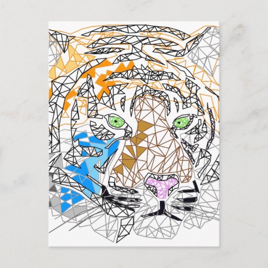 Tiger Postkarte (Vorderseite)