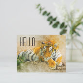 Tiger Postkarte (Stehend Vorderseite)