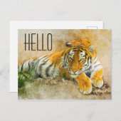 Tiger Postkarte (Vorne/Hinten)