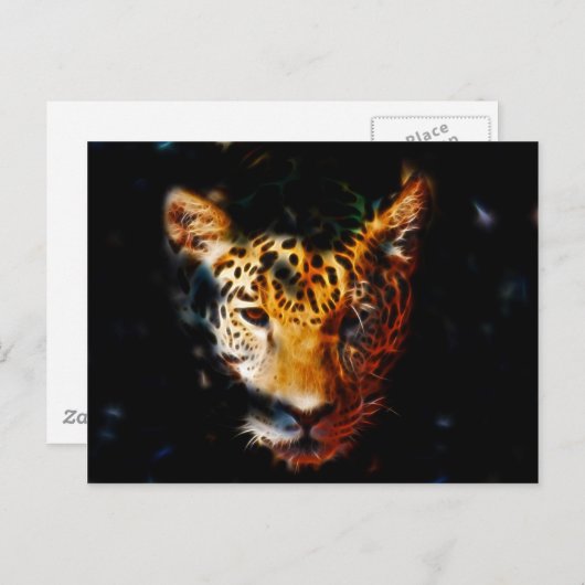 Tiger Postkarte (Vorne/Hinten)