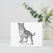 Tiger Postkarte (Stehend Vorderseite)