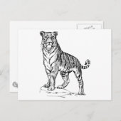 Tiger Postkarte (Vorne/Hinten)