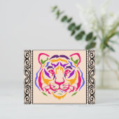 Tiger-Postkarte Postkarte (Stehend Vorderseite)