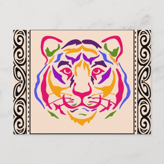 Tiger-Postkarte Postkarte (Vorderseite)