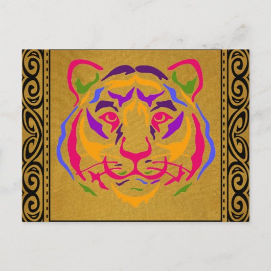 Tiger-Postkarte Postkarte (Vorderseite)