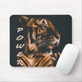 Tiger Power Stripes Fierce Motivierend Mousepad (Mit Mouse)