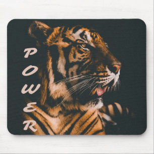 Tiger Power Stripes Fierce Motivierend Mousepad