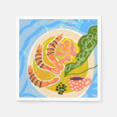 Tiger Prawns | Garnelensee Serviette (Vorderseite)