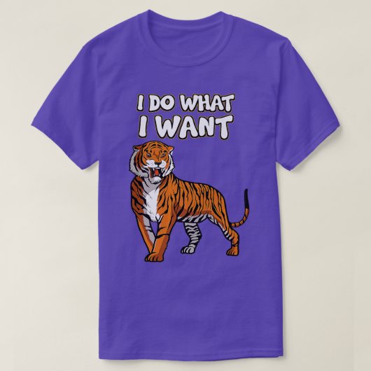 Tiger Predator Animal Wildlife I mach was ich Gewo T-Shirt (Design vorne)