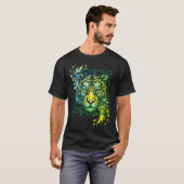 Tiger Pride Abstrakte Natur Moderne Kunst Splash T-Shirt (Vorne ganz)