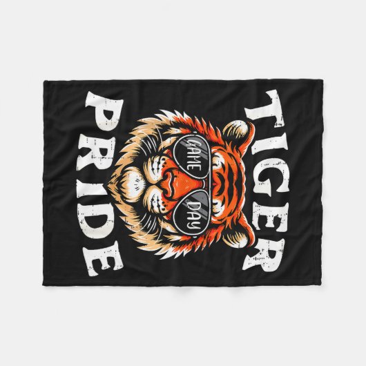 Tiger Pride Men Kids Boys Women Girls Youth Teen Fleecedecke (Vorderseite (Horizontal))