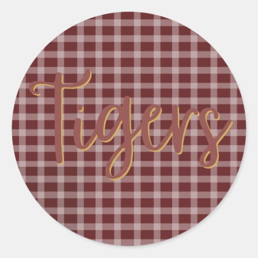 Tiger Pride Preppy Aufkleber (Vorderseite)