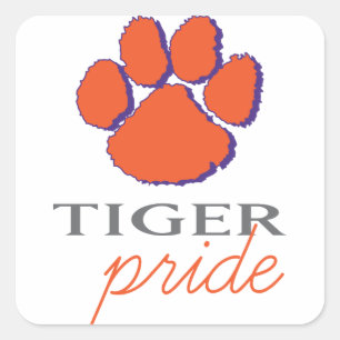 Tiger Pride Quadratischer Aufkleber