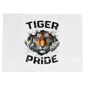 Tiger Pride Retro Tiger School Sportteam Große Geschenktüte (Rückseite)