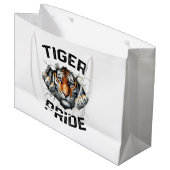 Tiger Pride Retro Tiger School Sportteam Große Geschenktüte (Vorderseite Schrägansicht)