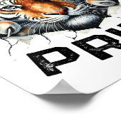 Tiger Pride Retro Tiger School Sportteam Poster (Ecke)