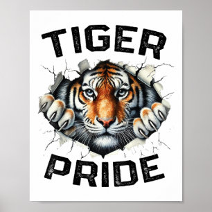 Tiger Pride Retro Tiger School Sportteam Poster