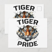Tiger Pride Retro Tiger School Sportteam Postkarte (Vorne/Hinten)