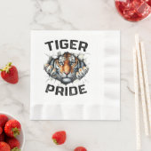 Tiger Pride Retro Tiger School Sportteam Serviette (Beispiel)