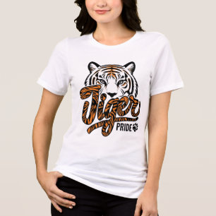 Tiger Pride Weiße Tiger Grafik T-Shirt Tri-Blend Shirt