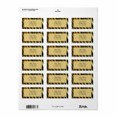 Tiger Print Address Labels Adressaufkleber (Vorne)