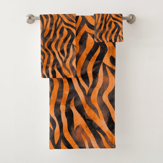 Tiger Print Badhandtuch Set (Insitu)