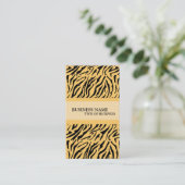 Tiger Print Business Card Vorlage Visitenkarte (Stehend Vorderseite)