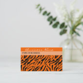 Tiger Print Business Card Vorlage Visitenkarte (Stehend Vorderseite)