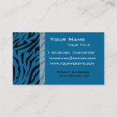 Tiger Print Business Card Vorlage Visitenkarte (Rückseite)