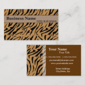 Tiger Print Business Card Vorlage Visitenkarte (Vorne/Hinten)
