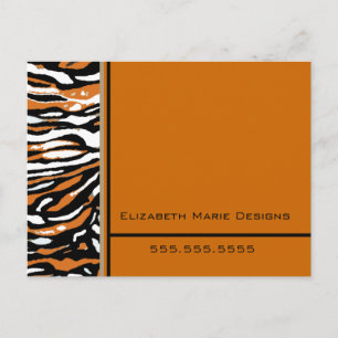 Tiger Print Business Mailer Postkarte