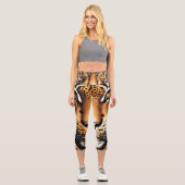 Tiger Print Capri Leggings (Vorderseite)