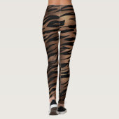 Tiger Print Chocolate Black Women's Leggings (Rückseite)