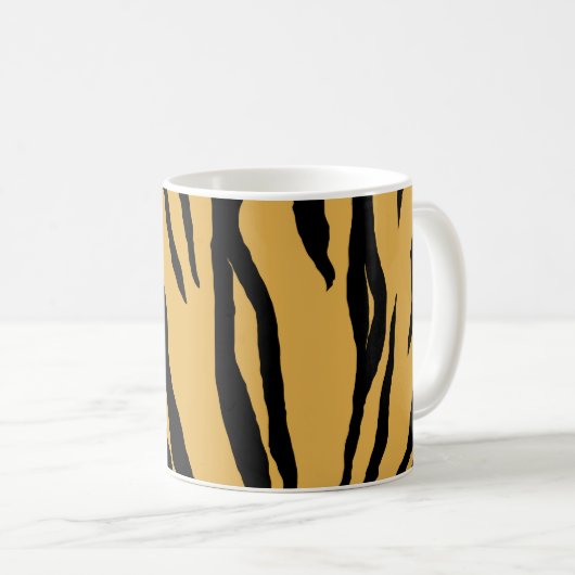Tiger Print Coffee Tasse (VorderseiteRechts)