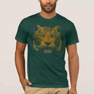 Tiger Print (Dunkles Shirt) - Männerbasisdruck T-Shirt