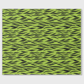 Tiger Print for Birthday Überraschungen Grün nahtl Geschenkpapier (Flach)