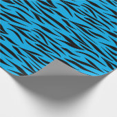 Tiger Print für Erntedank Geschenke Blue Nahtlos Geschenkpapier (Ecke)