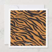 Tiger Print Girls Sechzehnte Geburtstagsfeier Einladung (Rückseite)