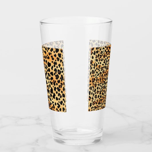 Tiger Print Glass Cup Glas (Links)