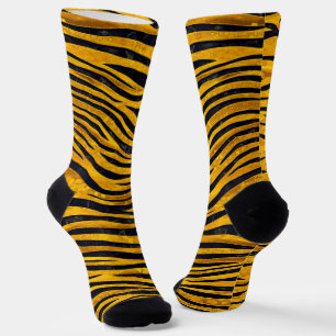 Tiger Print - Gold Cluster Socken