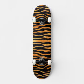 Tiger Print Golden and Black Skateboard (Vorderseite)