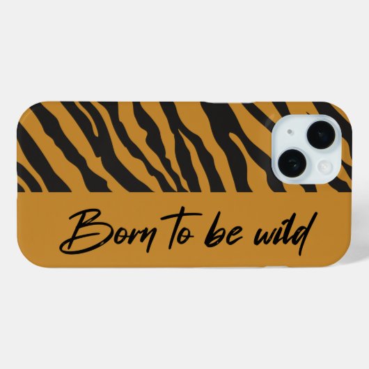 Tiger Print iPhone Case Tiermuster Abdeckung (Rückseite (Horizontal))