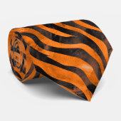 Tiger Print Krawatte (Gerollt)