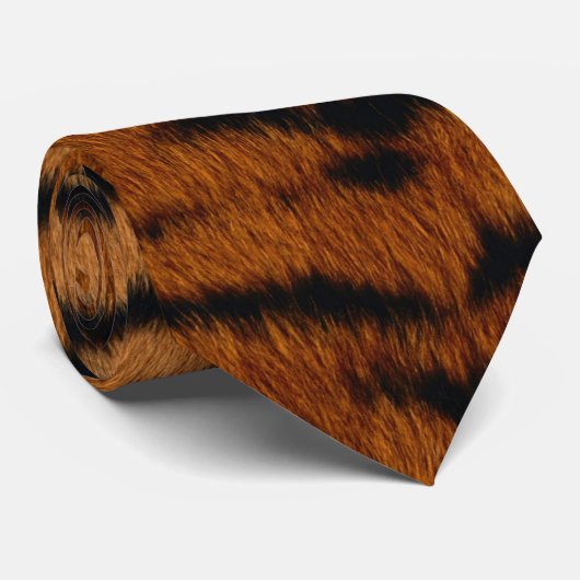 Tiger Print Krawatte (Gerollt)